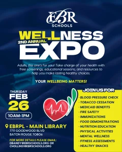 Decorative flyer for the Wellness Expo event. All information found in post description.